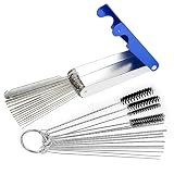 HIFROM Carburetor Jet Cleaner Cleaning Tool-13 Wire Set Torch Tip with Carburetor Nylon Tube Brush Cleaning Set for ATV Moped Motorcycle Carburetor