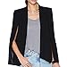 E.JAN1ST Women's Casual Cape Shawl Collar Split Sleeves Open Front Cloak Blazers