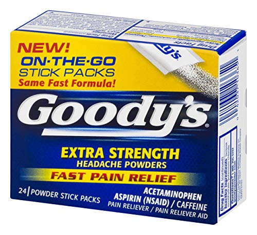 Goody's Extra Strength Powders | Fast Pain Relief | Aspirin & Caffeine | 24 Count