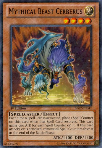 Yu-Gi-Oh! - Mythical Beast Cerberus (BP02-EN042) - Battle Pack 2: War of the Giants - 1st Edition - Mosaic Rare
