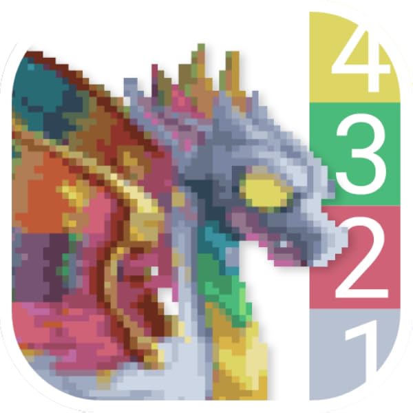 amazon com dragon color by number pixel art dragon appstore for android number pixel art dragon