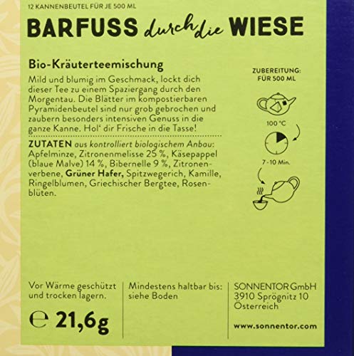 Sonnentor Barfuß durch die Wiese, Bio Kräutertee, Kannenbeutel (1 x 21,6 g) – Bild 3
