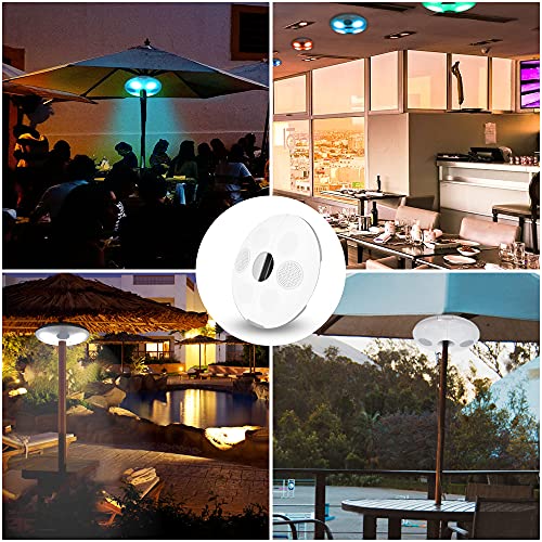 Patio Umbrella Light with Bluetooth Speaker,LED Outdoor Waterproof RGB