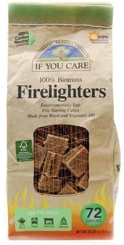 If You Care Non-toxic Wood and Vegetable Oil Firelighters 72 Pieces (Pack of 4, 288 Pieces) by If You Care