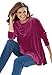 Women's Plus Size Top, Sweatshirt In Plush Tunic-Length Velour Knit