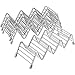4 Pack Stainless Steel Taco Holder, STNTUS INNOVATIONS Taco Stand Up Rack, Taco Party Platters and Serving Trays, 12 to 16 Space for Hard or Soft Shells