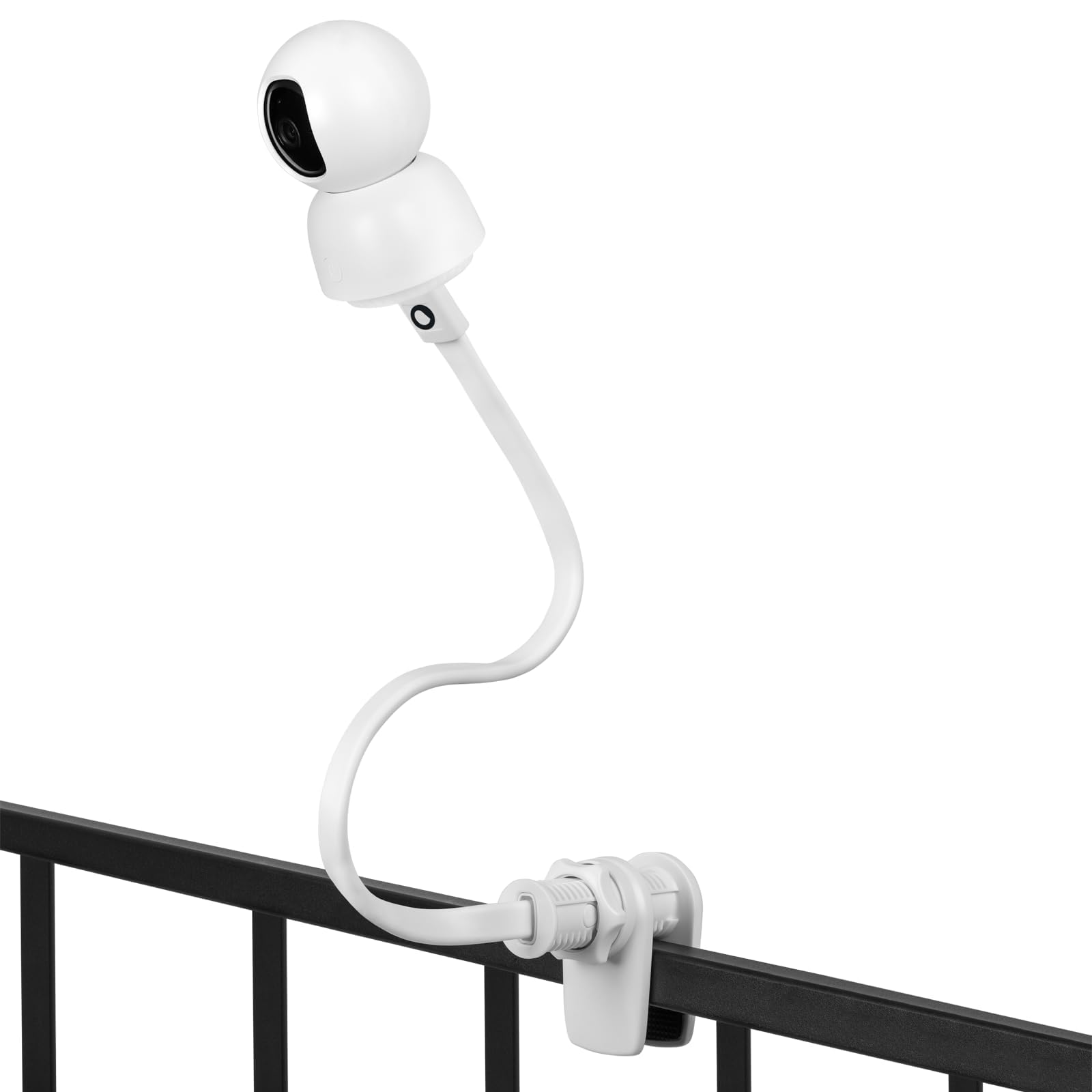 lionelo FLEXIGRIP White Flexible Camera Mount for Baby Monitor Stand for Camera Attachment, for Monitoring the Baby Bracket Compatible with Babyline Baby Monitor 3.2, View, 8.2