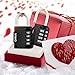 ORIA Combination Lock, 2 Pack Combination Padlock, 4-Digit Locker Lock, Waterproof Anti-Rust Padlock for Gate, Cabinet, School Gym Locker, Fence, Black