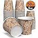 6 oz Paper Cups for Coffee and Tea - Decorated Office Disposable Water Paper Cups