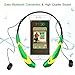Bluetooth Headphones / Headset Rymemo Match Color Metallic-feeling Soft Polishing Wireless Music Earphones Stereo Earbuds Sports/running Magnetic Neckband Style for Cellphone,Yellow-Green
