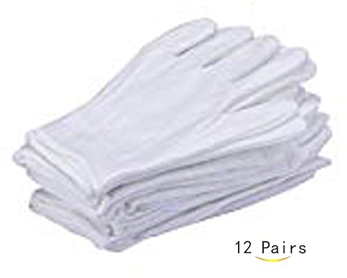 CTKcom White Soft Cotton Gloves,Large Size for Work/Lining Glove