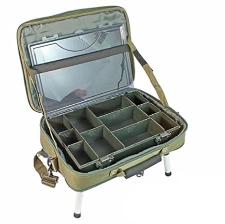 NGT Box Case Tackle Bag with Bivvy Table Koffer grün XL