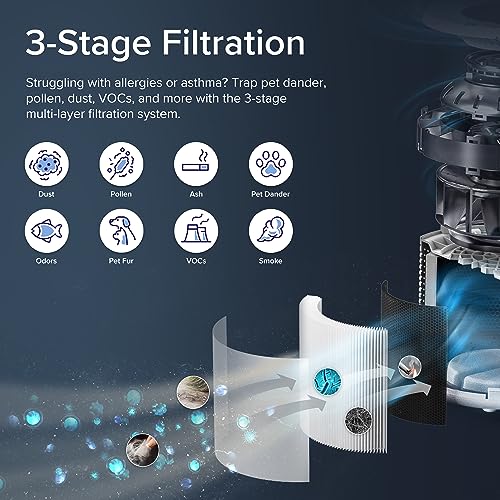 LEVOIT Air Purifiers for Home Bedroom H13 True HEPA Filter for Large