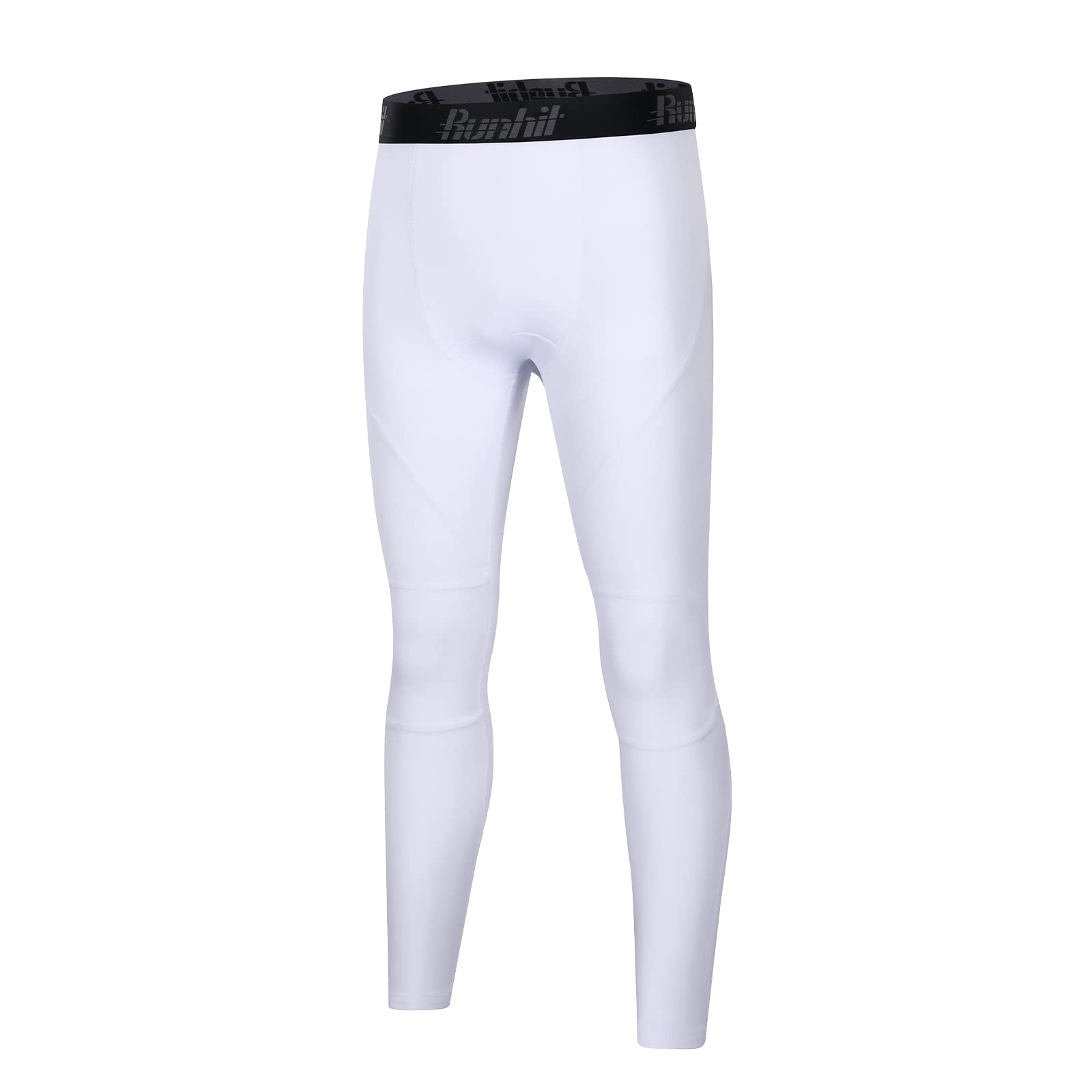 Photo 1 of Runhit Boys Compression Leggings Youth Athletic Tights Basketball Compression Pants Boys Base Layer Pants Sports Legging White XS