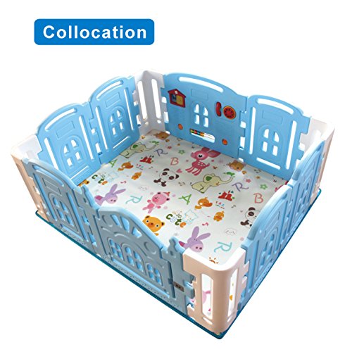 Play mat baby Care XPE Foam Floor Gym Slip thickening Reversible Waterproof playmat Portable double sides Kids Baby Toddler Outdoor or Indoor Use(Forest, 59x70x0.8in)