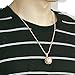 Basketball Pendant Gold Stainless Steel Chain Sports Necklace Hip-hop Jewelry Basketball Fans Gift (Gold)