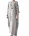 Bohistyle Women Summer Plus Size Striped Batwing Linen Cotton Loose Kaftan Casual Dress