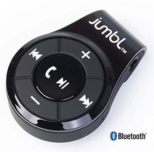 JumblTM Bluetooth Hands-Free Calling & A2DP Audio Streaming Adapter/Receiver for 3.5mm Devices - Converts Wired 3.5mm Headphones into Wireless Music Streaming Stereo Earphones - w/Built-In Mic - Black