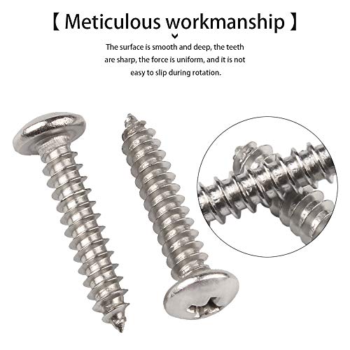 DAZISEN M1.2 Selbstschneidender Schraubensatz, Rundkopf-Holzschrauben Aus Edelstahl 304,100Pcs*(M1.2 * 5Mm) – Bild 4