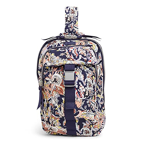 Vera Bradley Performance Twill Utility Sling Backpack, Bolsa para Libros para Mujer, Estampado De Paisley Tangier, Einheitsgröße