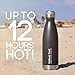 Thermo Tank Insulated Stainless Steel Water Bottle - Ice Cold 36 Hours! Vacuum + Copper Technology - 17 Ounce (Charcoal, 17oz)