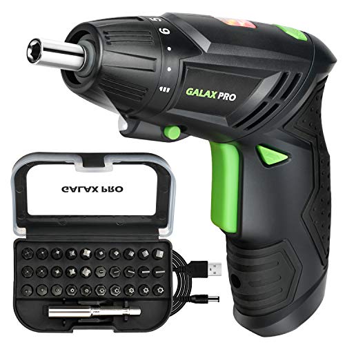 GALAX PRO Kabelloser Elektro-Schraubendreher, kleiner Akkuschrauber, 30 Zubehörteile, 2000 mAh Lithium-Akku, LED-Licht…