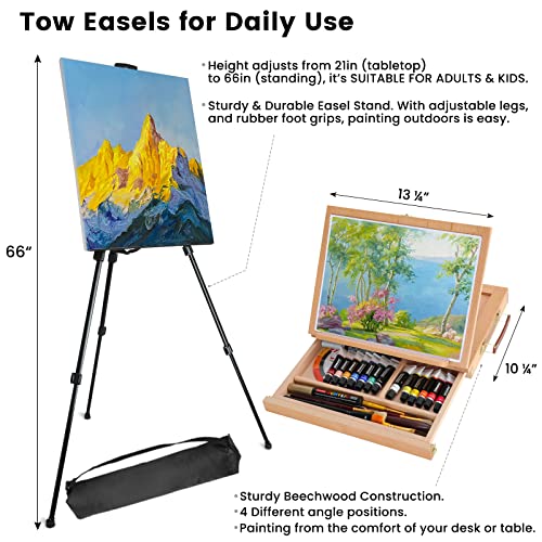 Senmink Deluxe Artist Painting Set,148Pieces Painting Supplies Kit