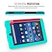 MoKo Case for Fire 7 2015 - [Honey Comb Series] Light Weight Shock Proof Soft Silicone Back Cover [Kids Friendly] for Amazon Fire Tablet (7 inch Display - 5th Gen, 2015 Release Only), Mint GREEN