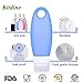 Kitdine Portable Soft Silicone Travel bottles Set (3.3 Ounce, Pink+Blue+White)