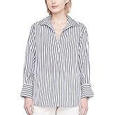 Vince Women's Coast Stripe Shaped Collar Pullover