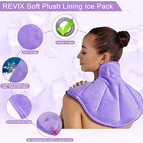 REVIX Shoulder Ice Pack for Injuries Reusable Gel Large Neck Shoulder