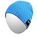Qshell Bluetooth Beanie, Washable Music Hat Cap with Wireless Stereo Over Ear Headphone Headset Earphone Speaker Microphone Hands Free Compatible with iPhone Ipad Samsung Android Cell Phones - Blue 