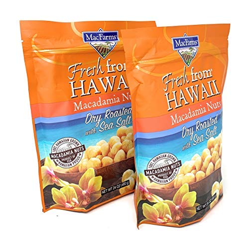 MacFarms Dry Roasted Macadamia Nuts With Sea Salt Fresh From Hawaii 24 Ounce (Dry Roasted with Sea Salt, 24 Ounce (Pack of 2)) - Thumbnail 2
