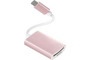 USB C Micro SD Card Reader - Memory Card Reader with Dual Slots, for Mac OS,Windows,Android on PC, and MacBook, Support SD/SD