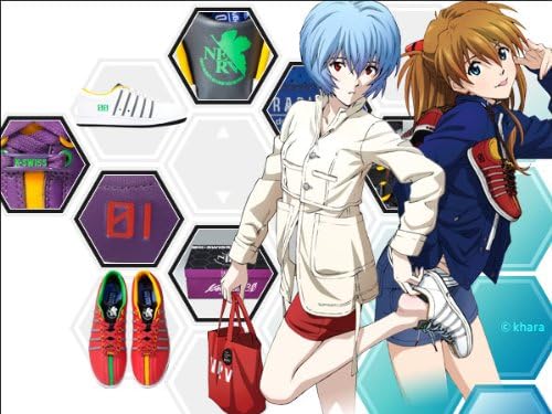 Amazon K Swiss ケースイス エヴァンゲリオン コラボ レザー スニーカー ダブルネーム エヴァ メンズ レディース K Swiss E 27 5cm シューズ バッグ