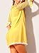 BLENCOT Women's Crochet Chiffon Tassel Swimsuit Bikini Pom Pom Trim Swimwear Beach Cover Up-Yellow Medium