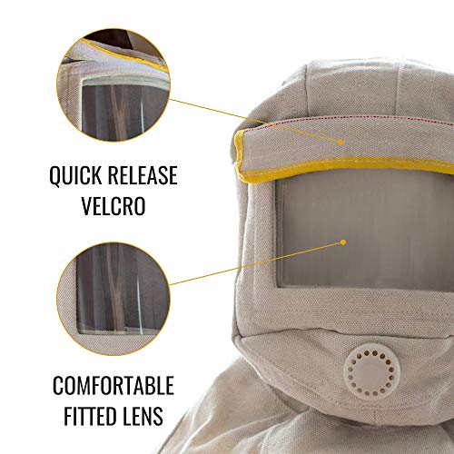 Sandblasting Hood with large viewing screen for anti dusk protection