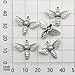 Honeybee Charm -80pcs Craft Supplies Antique Silver Bee Charms Pendants for Crafting, Jewelry Findings Making Accessory for DIY Necklace Bracelet Earrings (M119)