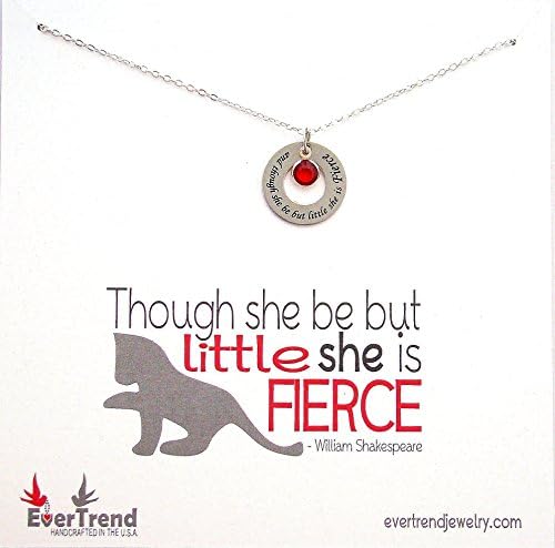 Little But Fierce Pendant Necklace With Birthstone