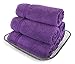 SALBAKOS 100% Turkish Cotton Hand Towel Set of 6 16x30 inch | Heirloom Quality | Hotel & Spa Collection | Ultra Soft, Absorbent, Long Lasting Hand Towels | Made in Turkey (Purple, 6 Hand Towels)