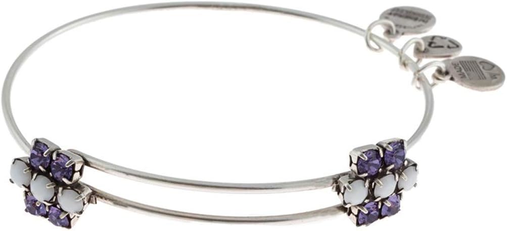 Alex and Ani Blue Raspberry Sparkler Beaded Bangle in Rafaelian Silver, A13EB79RS