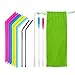 Reusable Silicone Straws Set , Bestwin Rubber Straws and Stainlesss Steel Straws with Cleaning Brushes for 30 oz Tumbler Yeti / Rtic(11pcs)