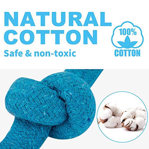 DELOMO Dog Rope Toys, 12 Pack Dog Rope Toys,Dog Chew Toys, Dog Playing Toys, Washable, Nearly Indestructible, 100% Natural Cotton Dog Rope Toy Set, Teething Toy for Small Dogs & Puppy