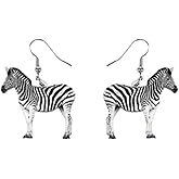 Acrylic Animal Earrings Funny Cow Leopard Dog Duck Frog Fox Dangle Earring Cartoon Animal Drop Earrings for Women Jewelry