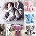 Baby Children Long Nose Elephant Doll Pillow Soft Plush Stuff Toys Lumbar Pillow ( Grey)) by If Love