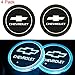 LED Car Cup Holder Lights 7 Colors Changing USB Charging Mat Auto Sport Luminescent Cup Pad LED Interior Atmosphere Lamp 2pcs for Chevrolet