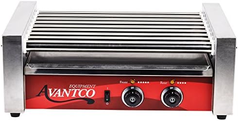 Avantco RG1824 Hot Dog Roller Grill - 9 Rollers - 24 Hot Dog Capacity (120V)