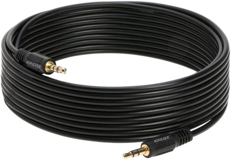 3.5mm to 3.5mm Male Audio Stereo Cable - 3ft, 6ft, 12ft, 25ft, 50ft, 100ft (12FT)