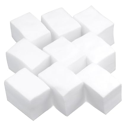 Nohunt Premium Quality 1000pcs Lint Free Nail Art Gel Polish Remover Cotton Pad Nail Wipe White,Super Absorbent Soft (Pack of 1)
