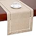 Grelucgo Handmade Hemstitch Beige Table Runner Or Dresser Scarf, Rectangular 14 by 54 Inch